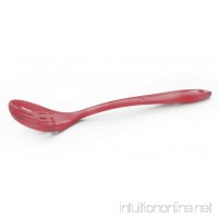 Natural Home Molded Bamboo Slotted Cooking Spoon  Cherry Red - B0093WIAEE